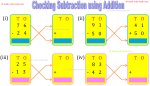 Checking Subtraction using Addition