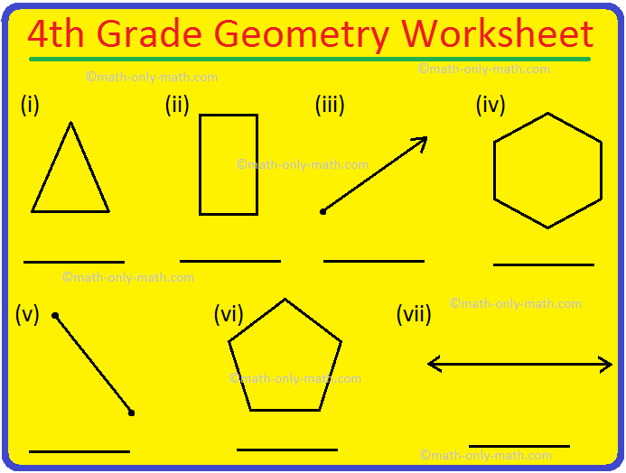 math worksheets grade 4 geometry