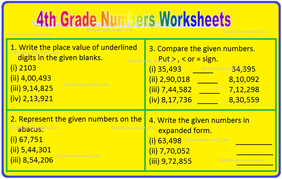 Expanded Form Worksheets 4th Grade Printable Worksheets