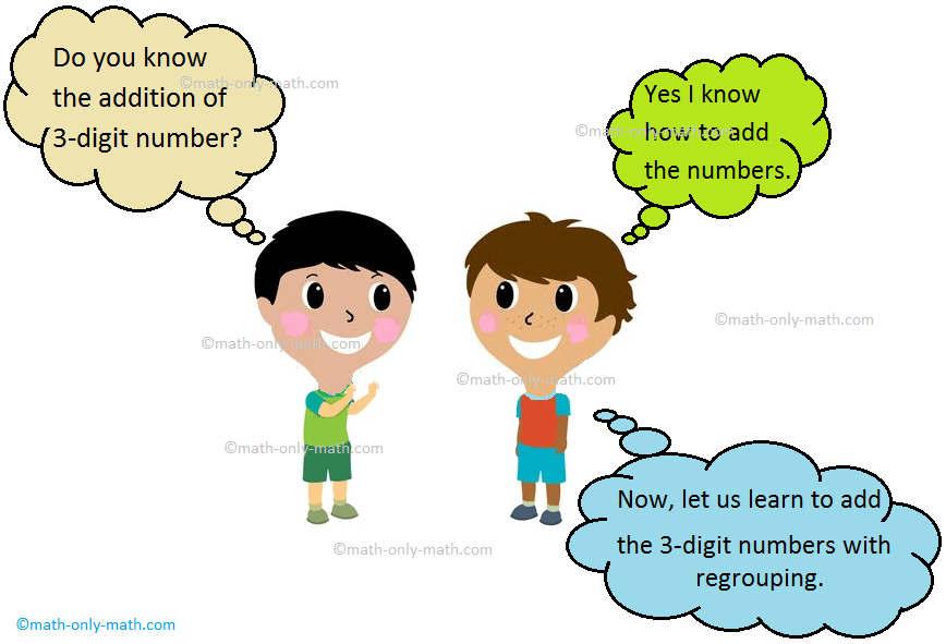 Addition Of 3 Digit Numbers With Regrouping Step by Step Method