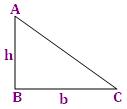 area of right angled triangle