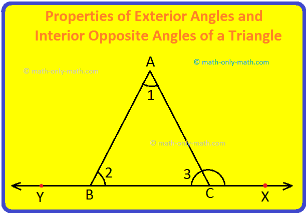Exterior Angles and Interior Opposite Angles 