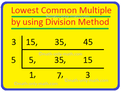 To Find Lowest Common Multiple By Using Division Method Method Of Lcm