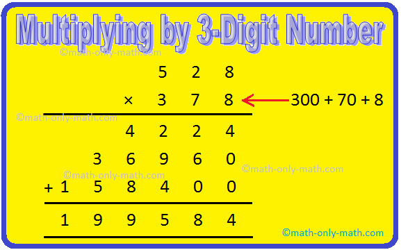 Multiplication Of A Number By A 3 Digit Number 3 Digit Multiplication