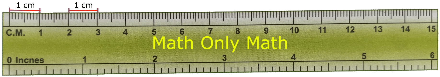 Ruler has Centimetre Marks on One Side