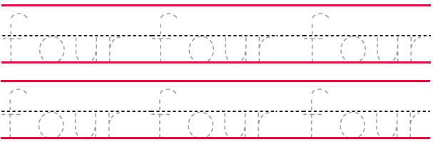 Learn To Write Number 4 Learning The Preschool Activities Counting 