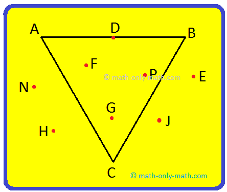 Interior and Exterior Points of a Triangle
