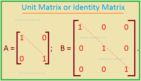 Unit Matrix or Identity Matrix