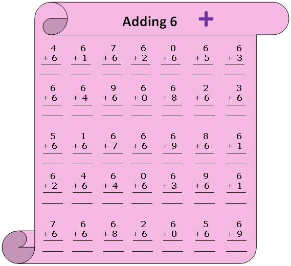 worksheet-on-adding-6-practice-numerous-questions-on-6-addition-table